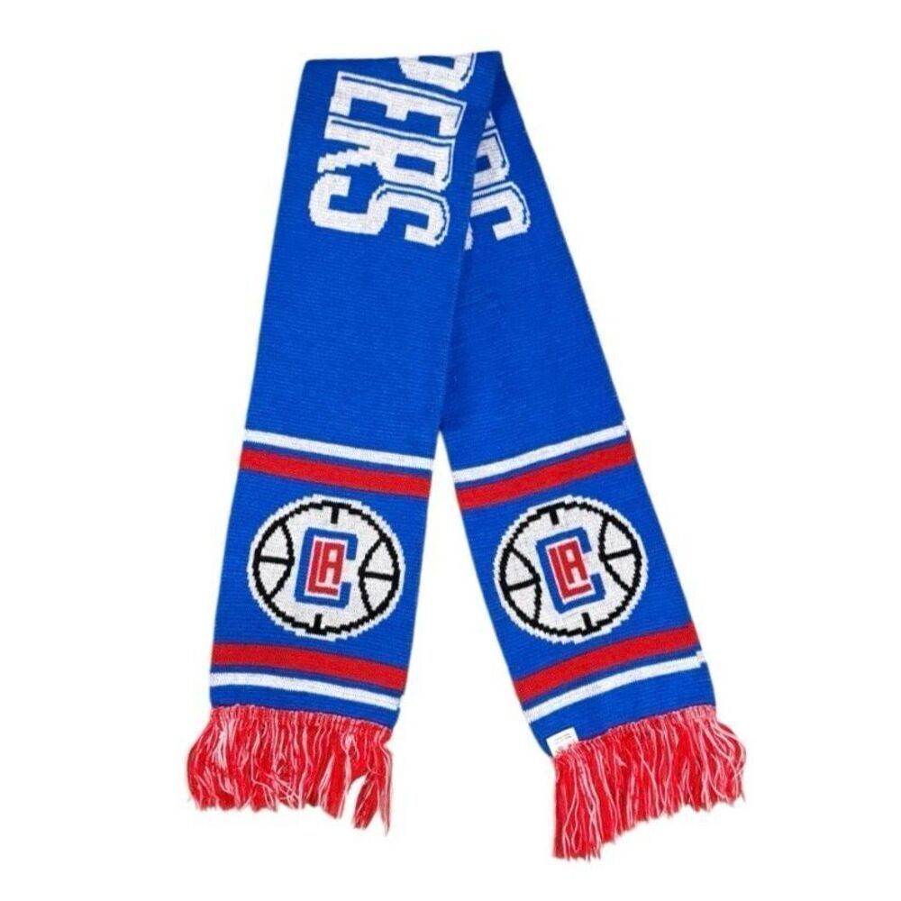 LA Clippers KIA Stadium Double Sided Red & Blue Knit Scarf‎ NBA Full Size Fan